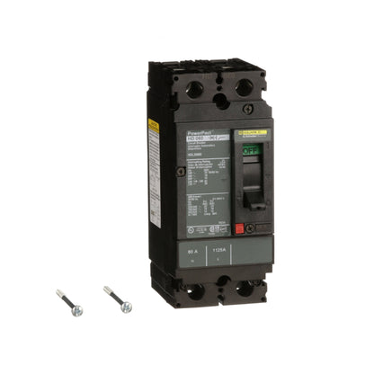 Interruptor termomagnético PowerPacT H, de 60A, 2 polos, 18kA a 600V, I-Line Schneider Electric HDL26060