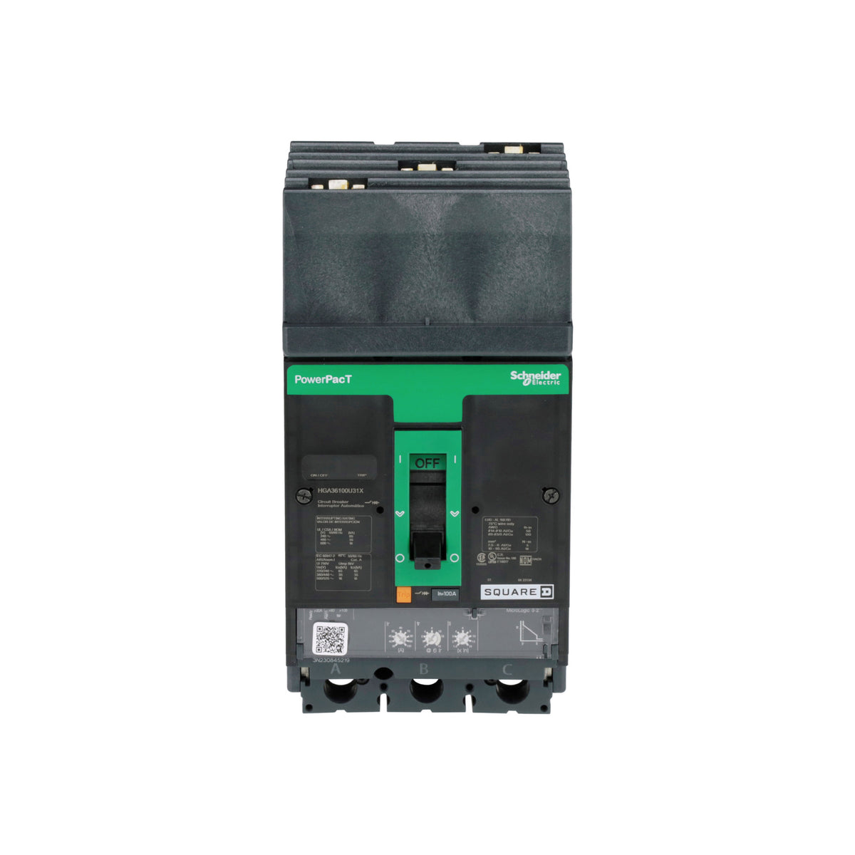 H 35 kA 480V 3 P 100A Micrologic Schneider Electric HGA36100U31X