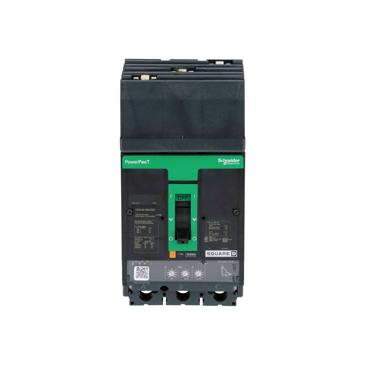 H 35 kA @ 480V 3 P 100A Lsi Schneider Electric HGA36100U33X