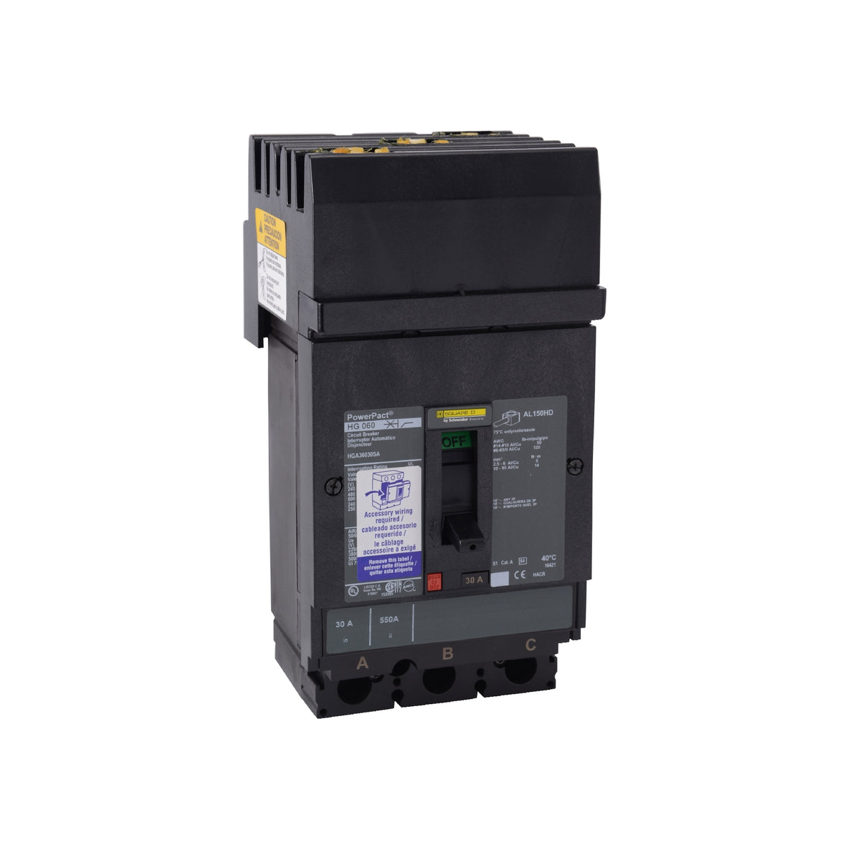 H 35 kA @480v 3 P 150A Schneider Electric HGA36150U33X