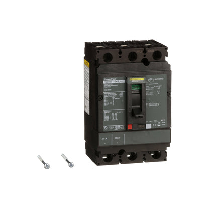 Interruptor termomagnético PowerPacT H, de 20A, 3 polos, 35kA a 600V, I-Line Schneider Electric HGL36020