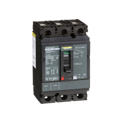 Interruptor termomagnético PowerPacT H, de 60A, 3 polos, 35kA a 600V, I-Line Schneider Electric HGL36060