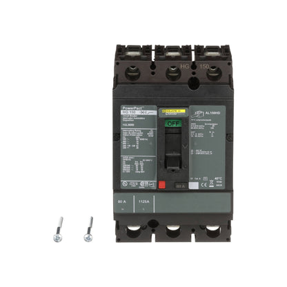 Interruptor termomagnético PowerPacT H, de 80A, 3 polos, 35kA a 600V, I-Line Schneider Electric HGL36080