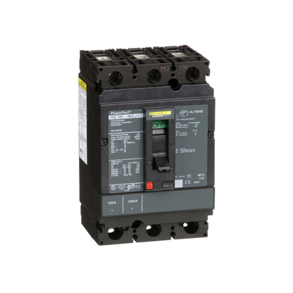 Interruptor termomagnético PowerPacT H, de 100A, 3 polos, 18kA a 600V, I-Line Schneider Electric HGL36100