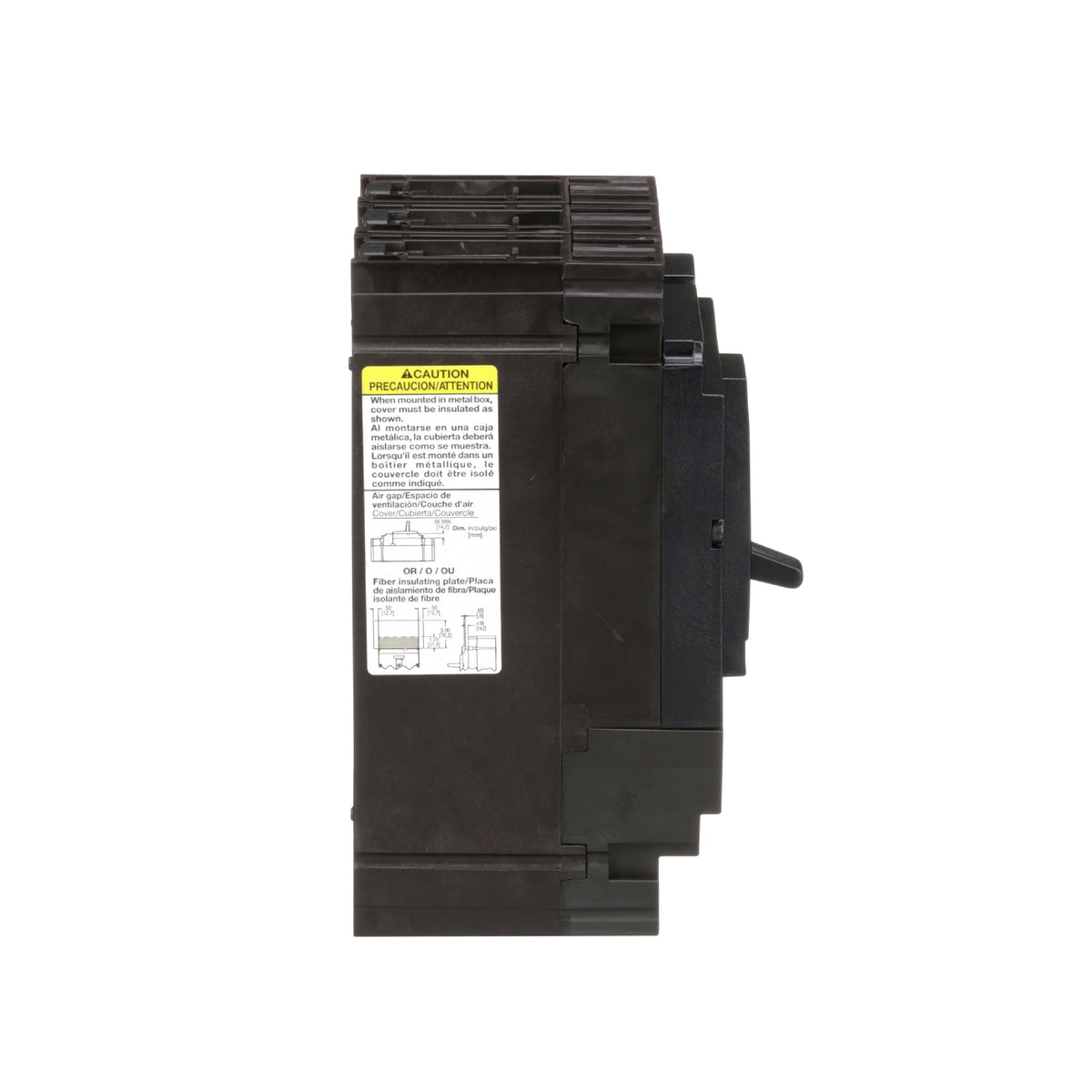Interruptor termomagnético PowerPacT H, de 100A, 3 polos, 18kA a 600V, I-Line Schneider Electric HGL36100