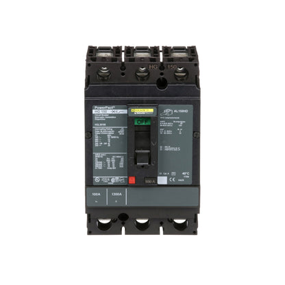 Interruptor termomagnético PowerPacT H, de 100A, 3 polos, 18kA a 600V, I-Line Schneider Electric HGL36100