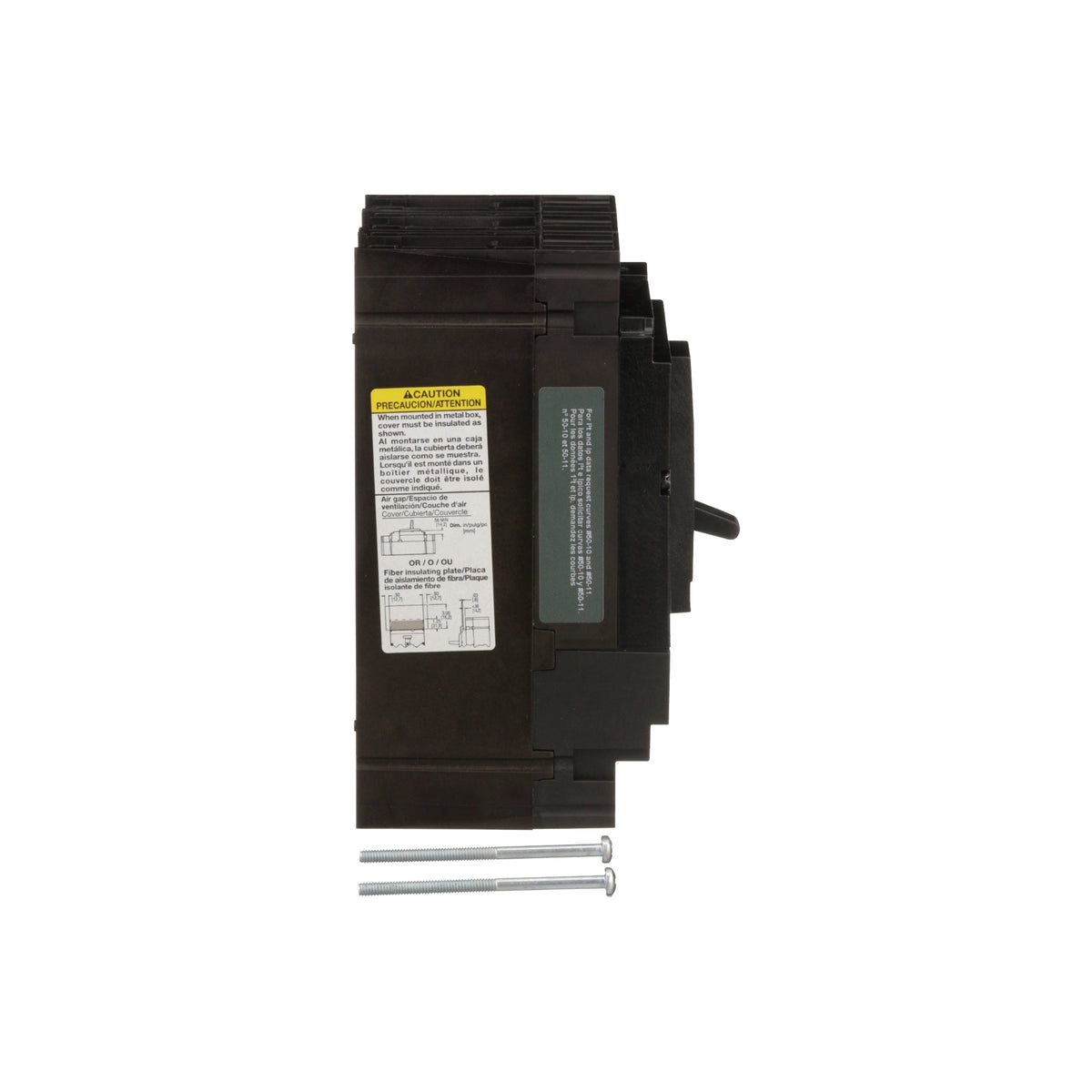 Interruptor termomagnético PowerPacT H, de 60A, 3 polos, 25kA a 600V, I-Line Schneider Electric HJL36060