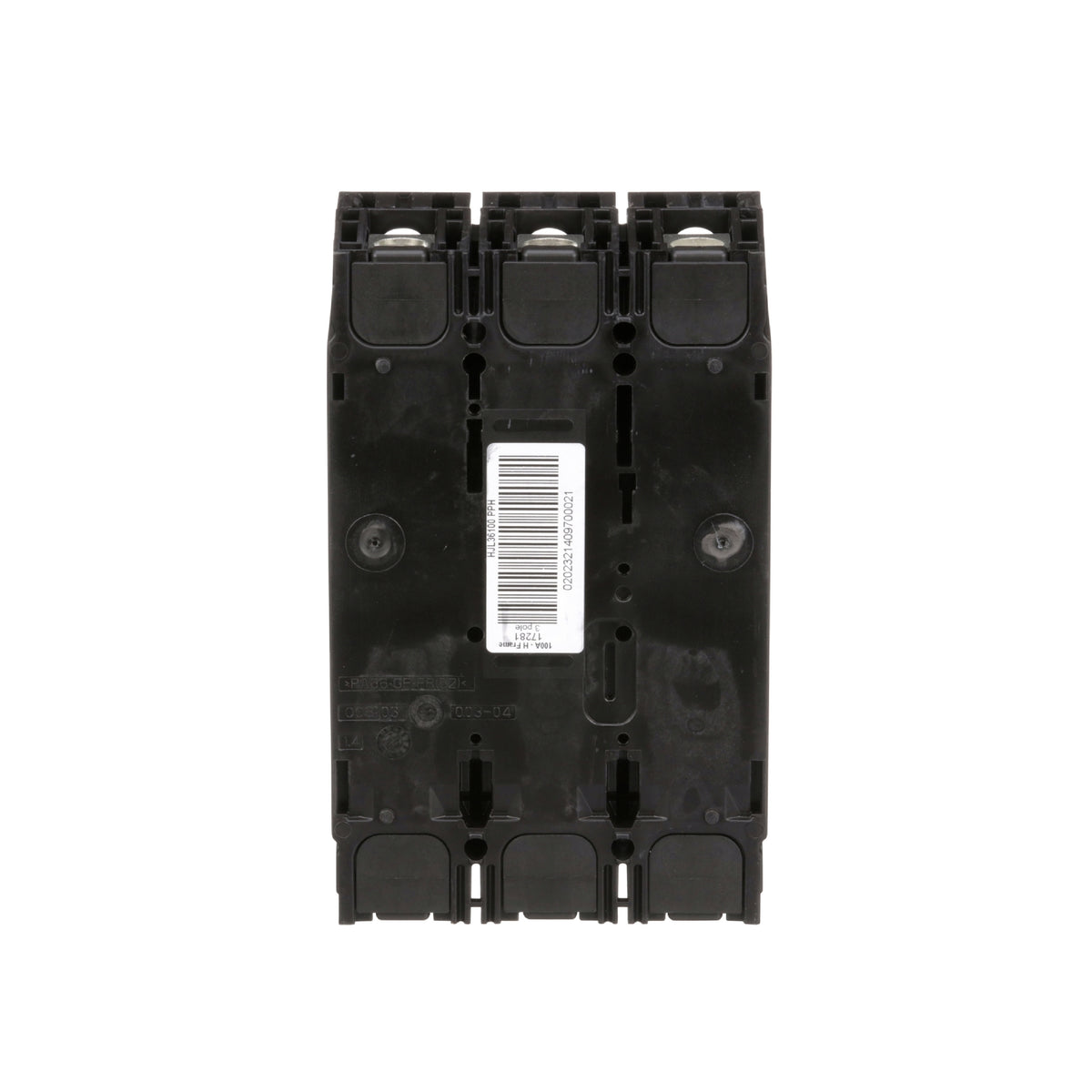 Interruptor termomagnético PowerPacT H, de 100A, 3 polos, 65kA a 600V, I-Line Schneider Electric HJL36100