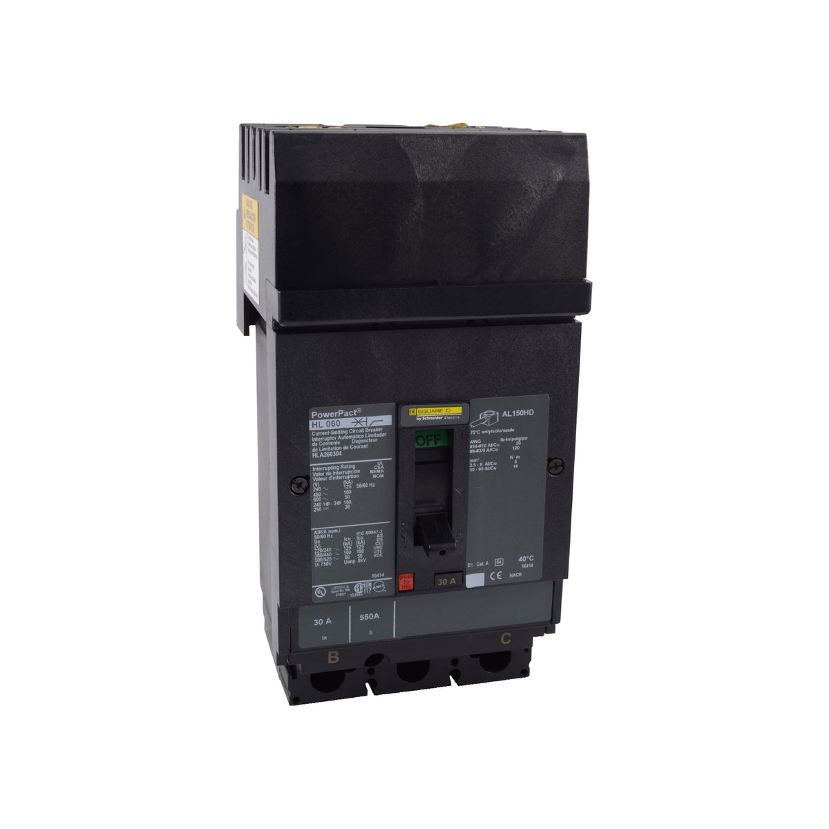 H 100 kA 3 P 600V 060A Schneider Electric HLA36060