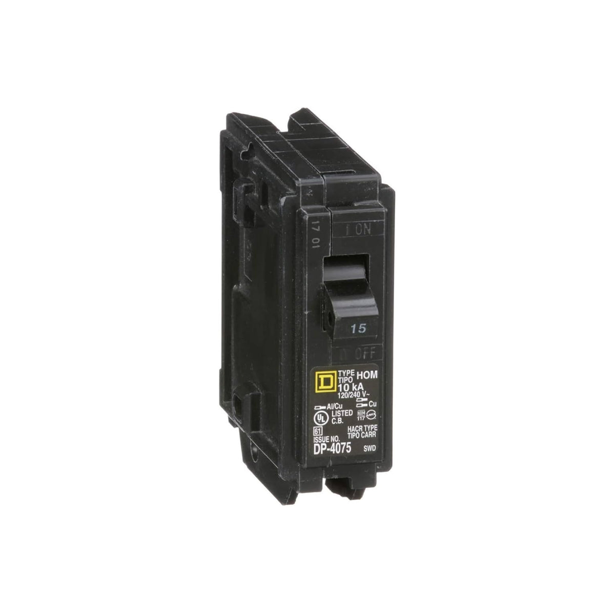 Interruptor Enchufable Homeline 1 Polo 15 A Square D Schneider Electric HOM115