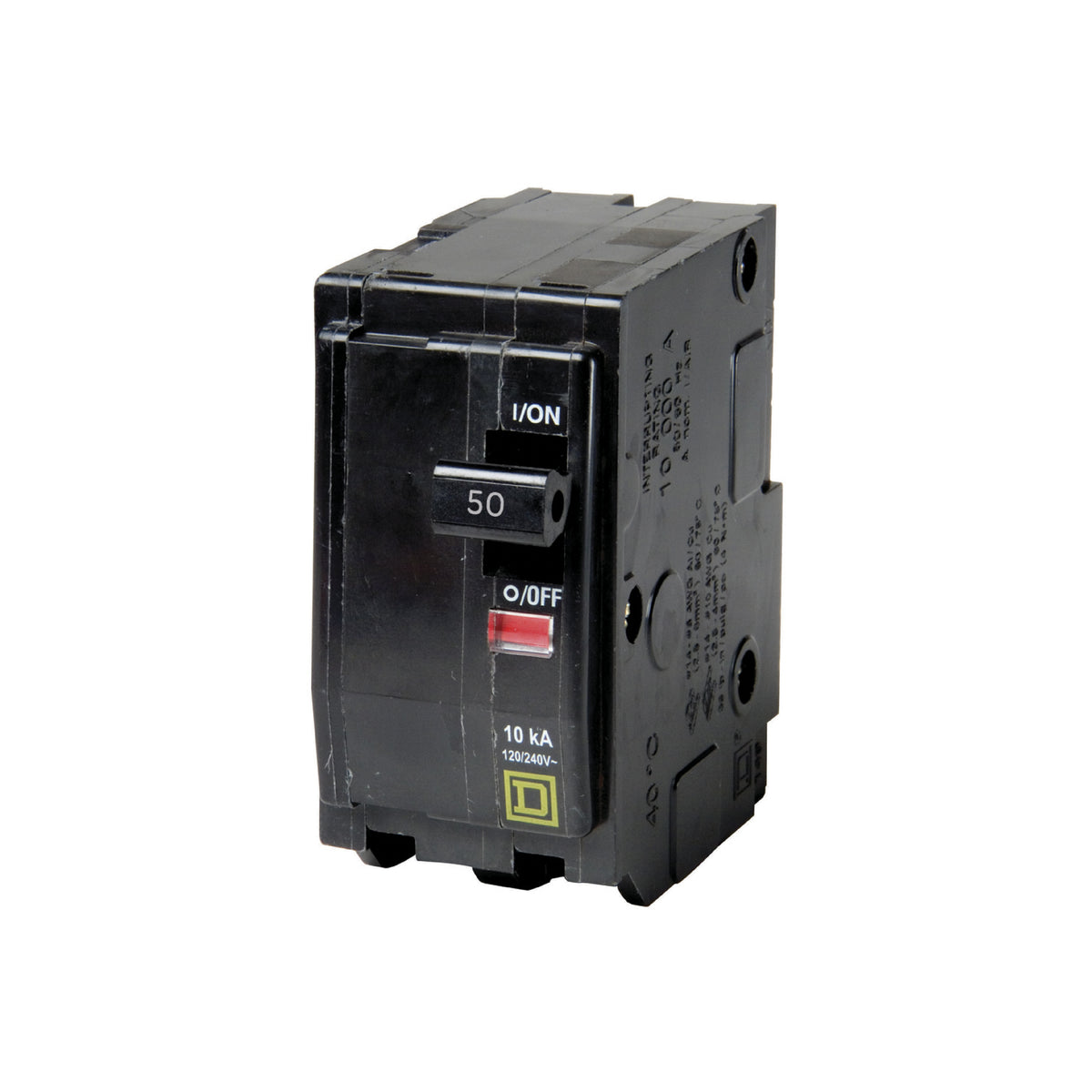 Interruptor Termomagnético 2 Polos 50 A Square D Enchufable Schneider Electric QO250