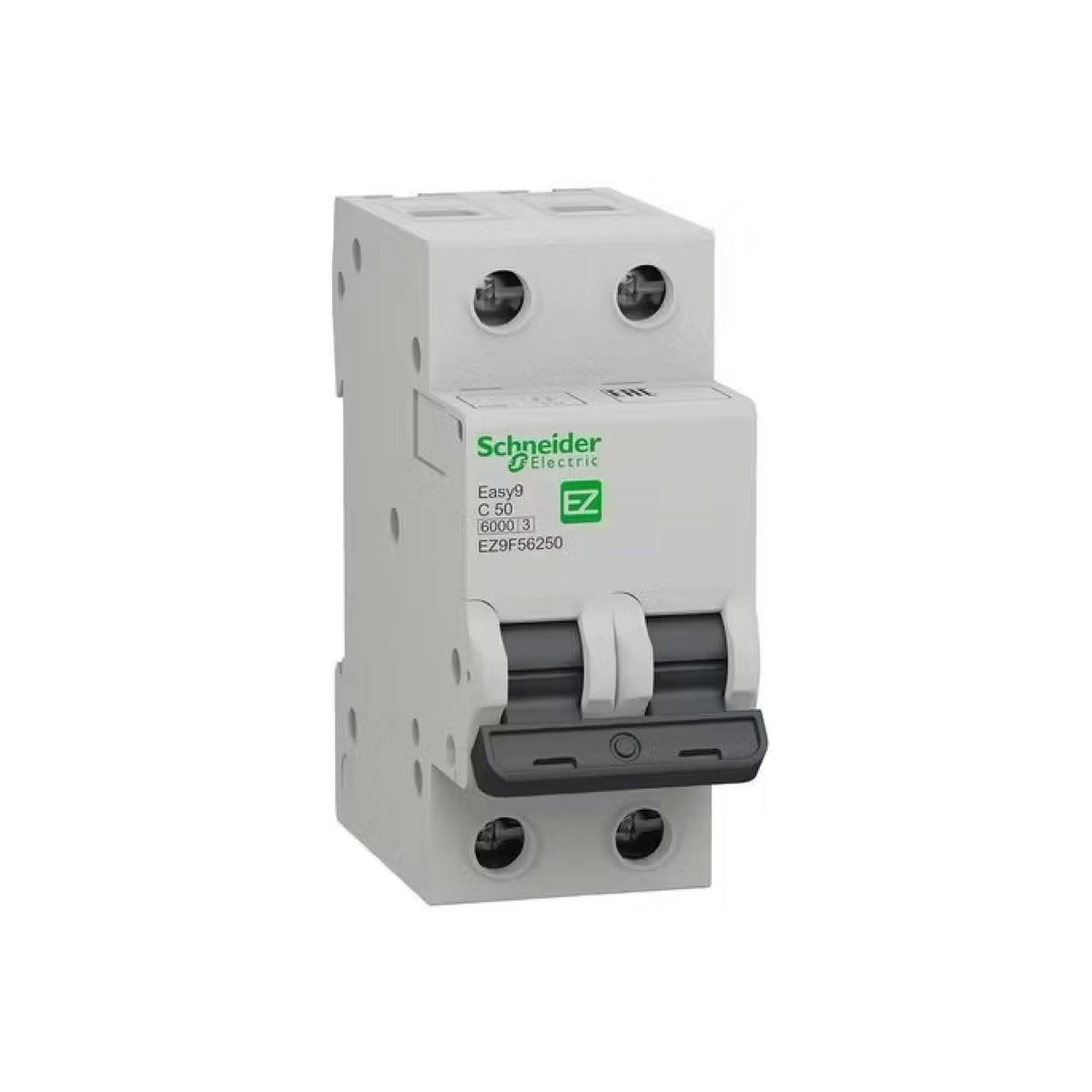Interruptor Termomagnético Easy9 2 Polos 50 A Curva C Riel Din Schneider Electric EZ9F56250