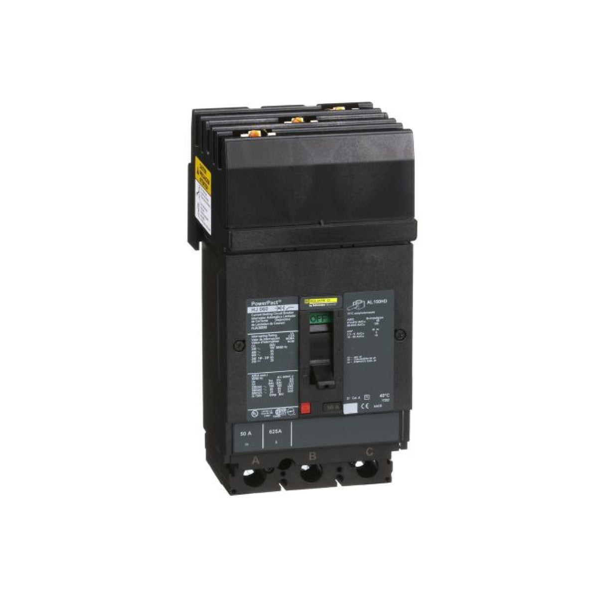 Interruptor Termomagnético Power Pact H 3P 50 A I-Line Schneider Electric HJA36050