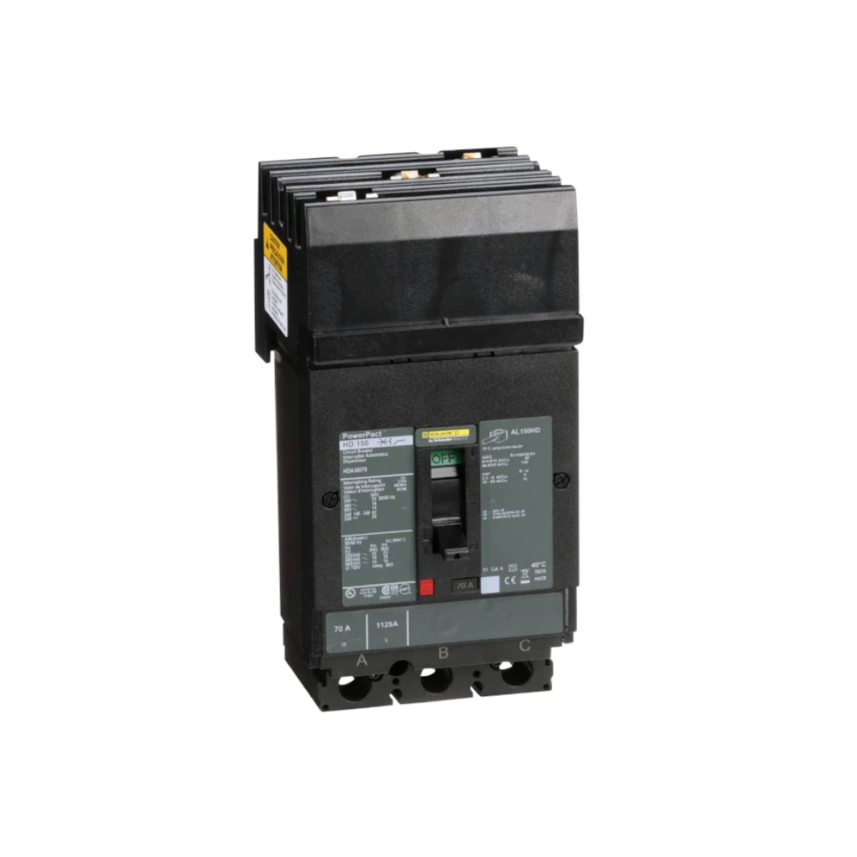 Interruptor Termomagnético Power Pact H 3P 70 A I-Line Schneider Electric HDA36070