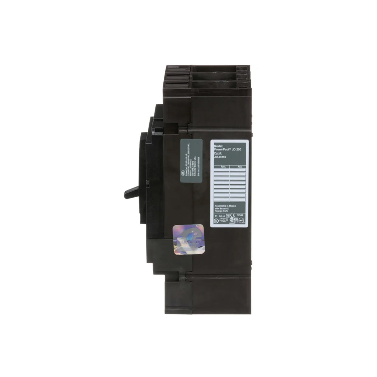 Interruptor Termomagnético Power Pact J 3P 150 A con Zapatas Schneider Electric JDL36150