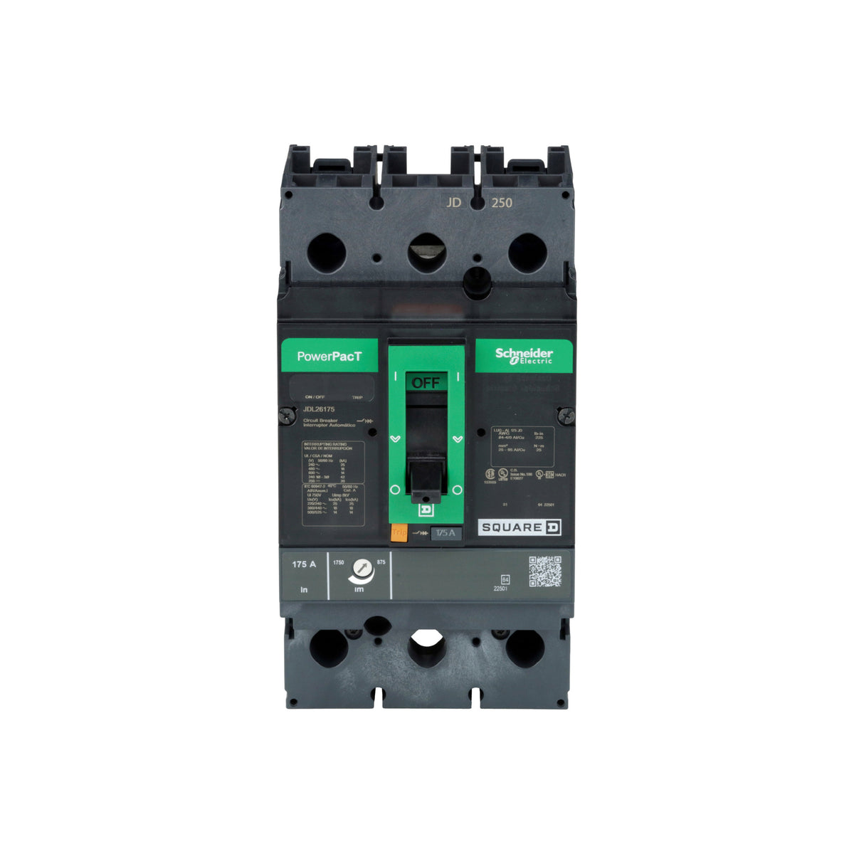 J 18 kA 2 P 600V 175A Schneider Electric JDL26175