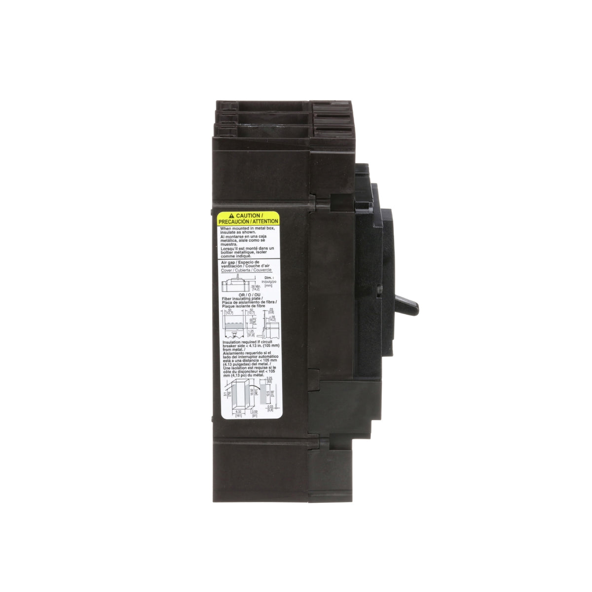 Interruptor Termomagnético Powerpact J, de 225A, 3 Polos, 35 kA a 600V, Zapatas Schneider Electric JGL36225