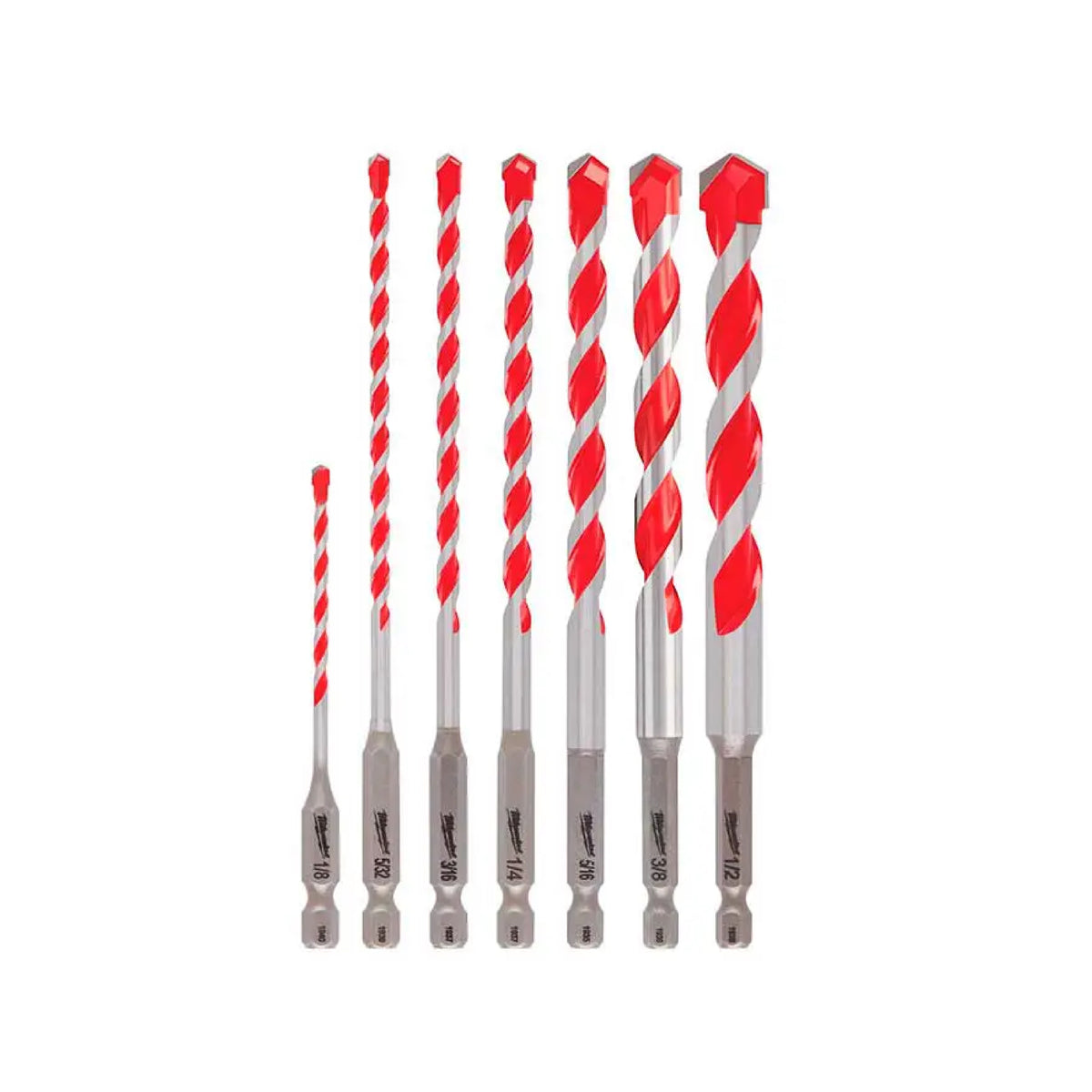 Juego de Brocas de Carburo para Concreto (7 pzs.) Milwaukee