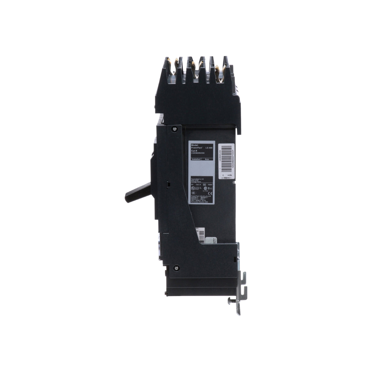 Interruptor Electrónico Powerpact L, de 400A, 3 Polos, 18 kA a 600V, I-Line, 3.3s Lsi Schneider Electric LGA36400U33X