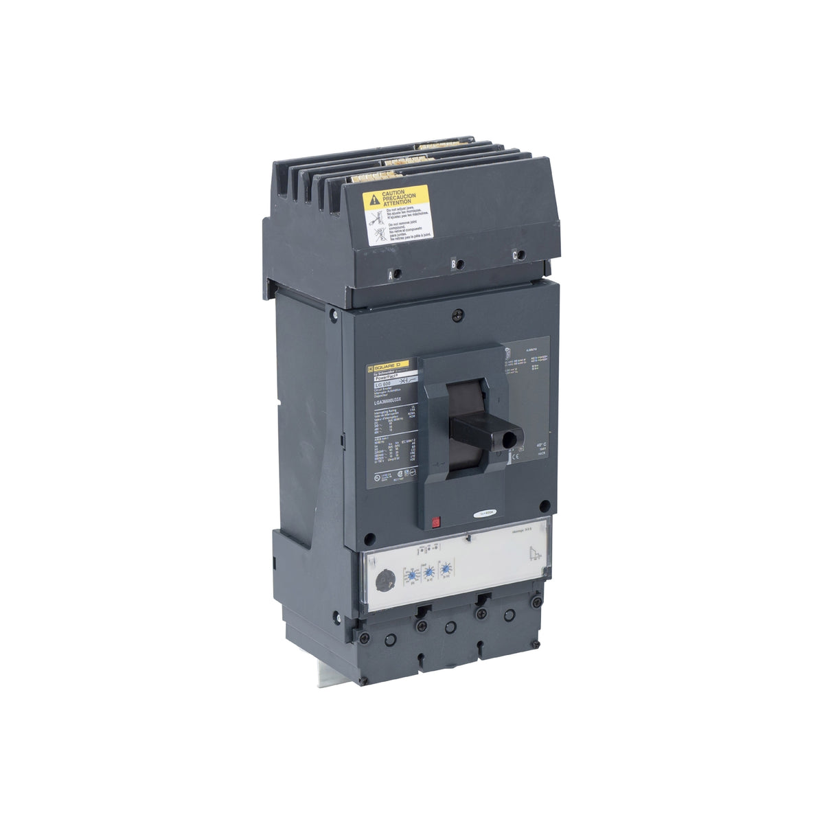 Interruptor Electrónico Powerpact L, de 600A, 3 Polos, 18 kA a 600V, I-Line, 3.3s Lsi Schneider Electric LGA36600U33X