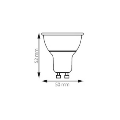 Lámpara LED Foco GU10  Luz Cálida 5.5W Tecnolite