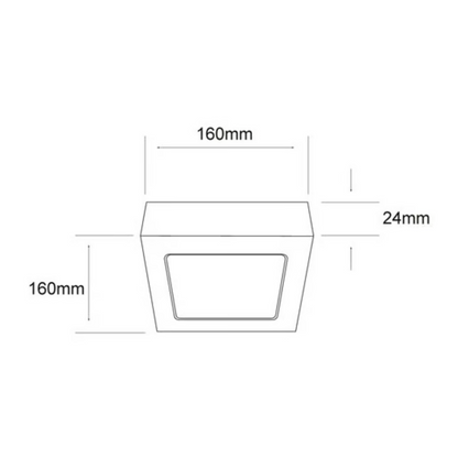 Lámpara de Techo LED Tipo Plafón para Interior Luz Fría 12W Blanco Tecnolite