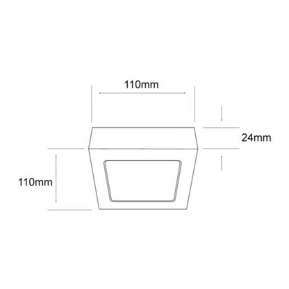 Lámpara de Techo LED Tipo Plafón para Interior Luz Fría  6W Tecnolite