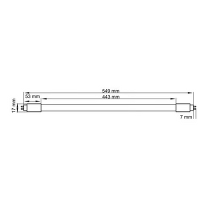 Lampara de Tubo LED T5 Luz Neutra Base G5 Cristal Tecnolite