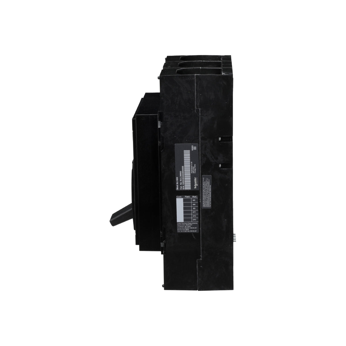 M 65 kA 3 P 600V 600A Et 1.0 Schneider Electric MJL36600
