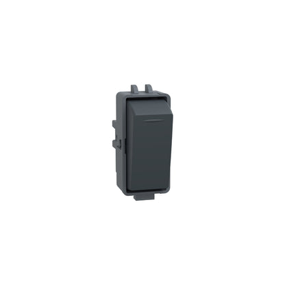 Pulsador Marisio Genesis, 16A, 250V, 1 Módulo, Negro Schneider Electric MWD72067