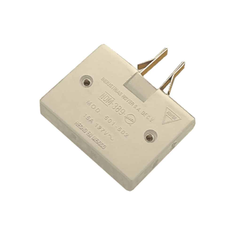 Multicontacto triple bisagra 15A 127V Royer