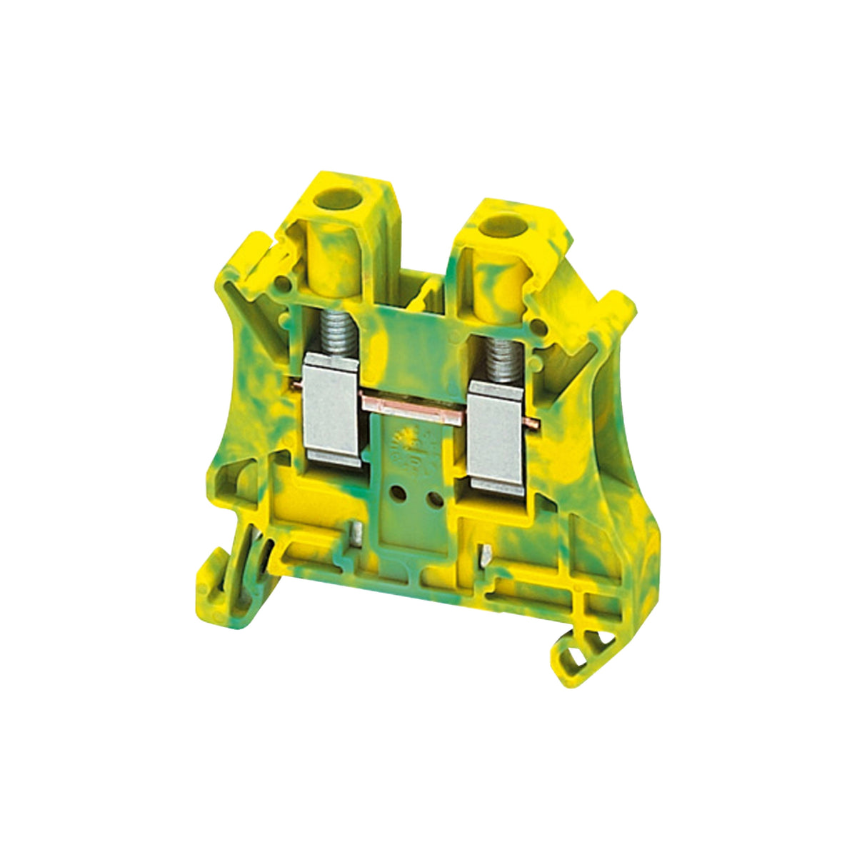 Gabinete Eléctrico, Bloque de Terminales de Tierra-6 mm² Nivelúnico 1x1 Tornillo-Amarillo Verdoso Schneider Electric NSYTRV62PE