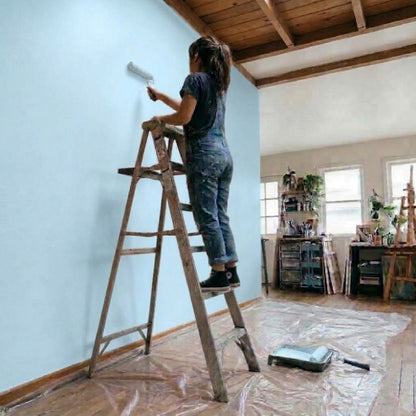 Pintura Odisea Azul Vinilica - Acrilica Súper Cubetón 22.8 Litros Acuario + 1 Brocha de regalo