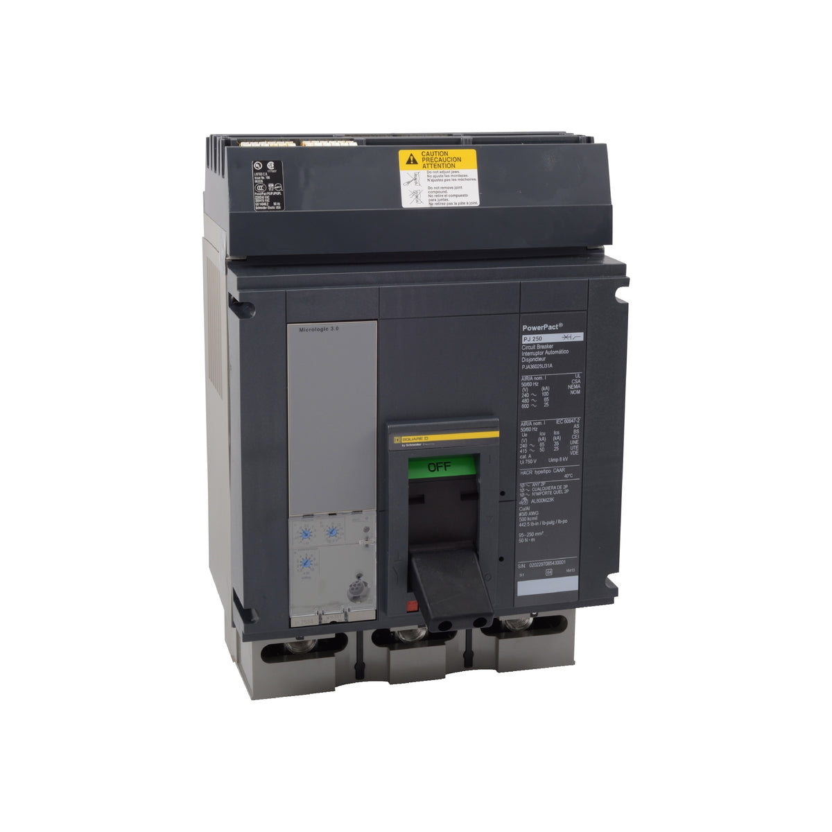P 65 kA 3 P 600V 800A Schneider Electric PJA36080U44A