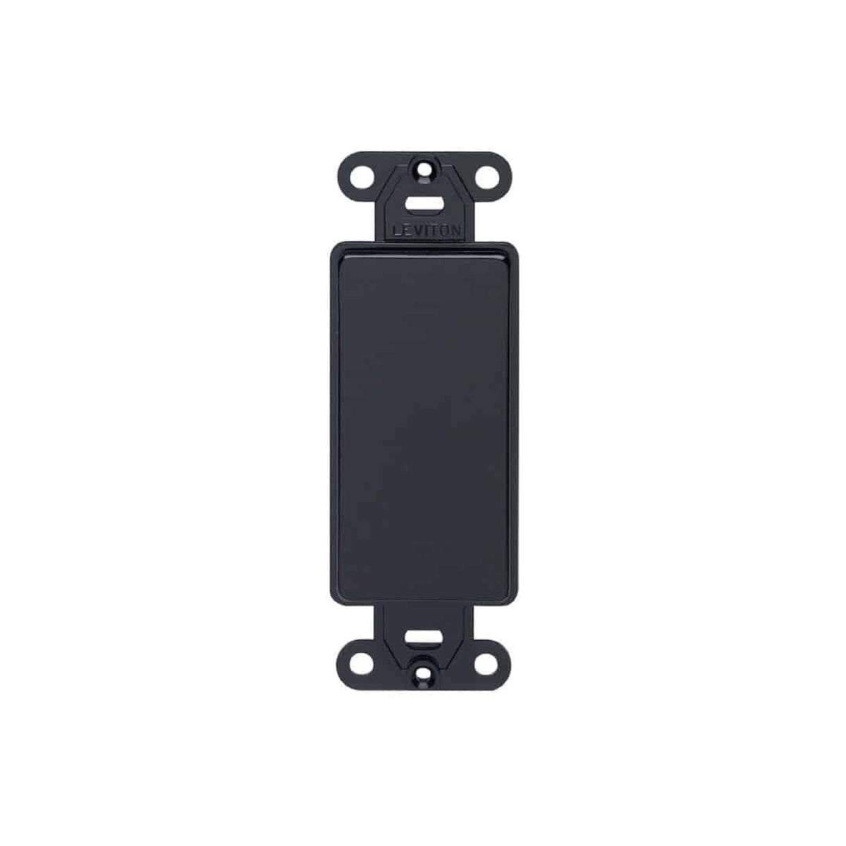 Placa Ciega Negro Decora Leviton
