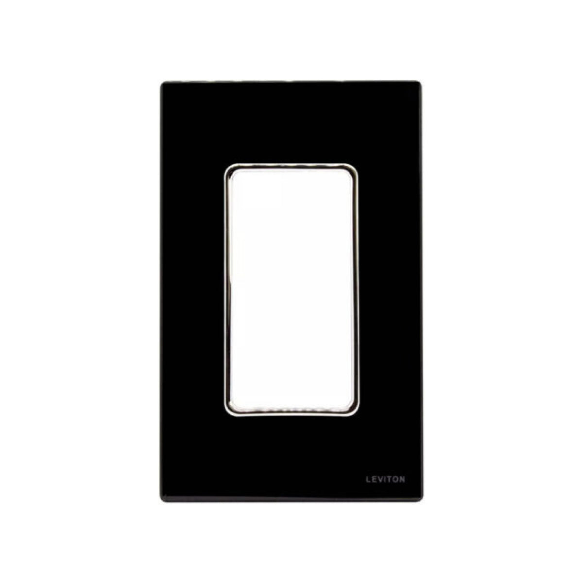 Placa de Cristal Negro para accesorios Decora Leviton