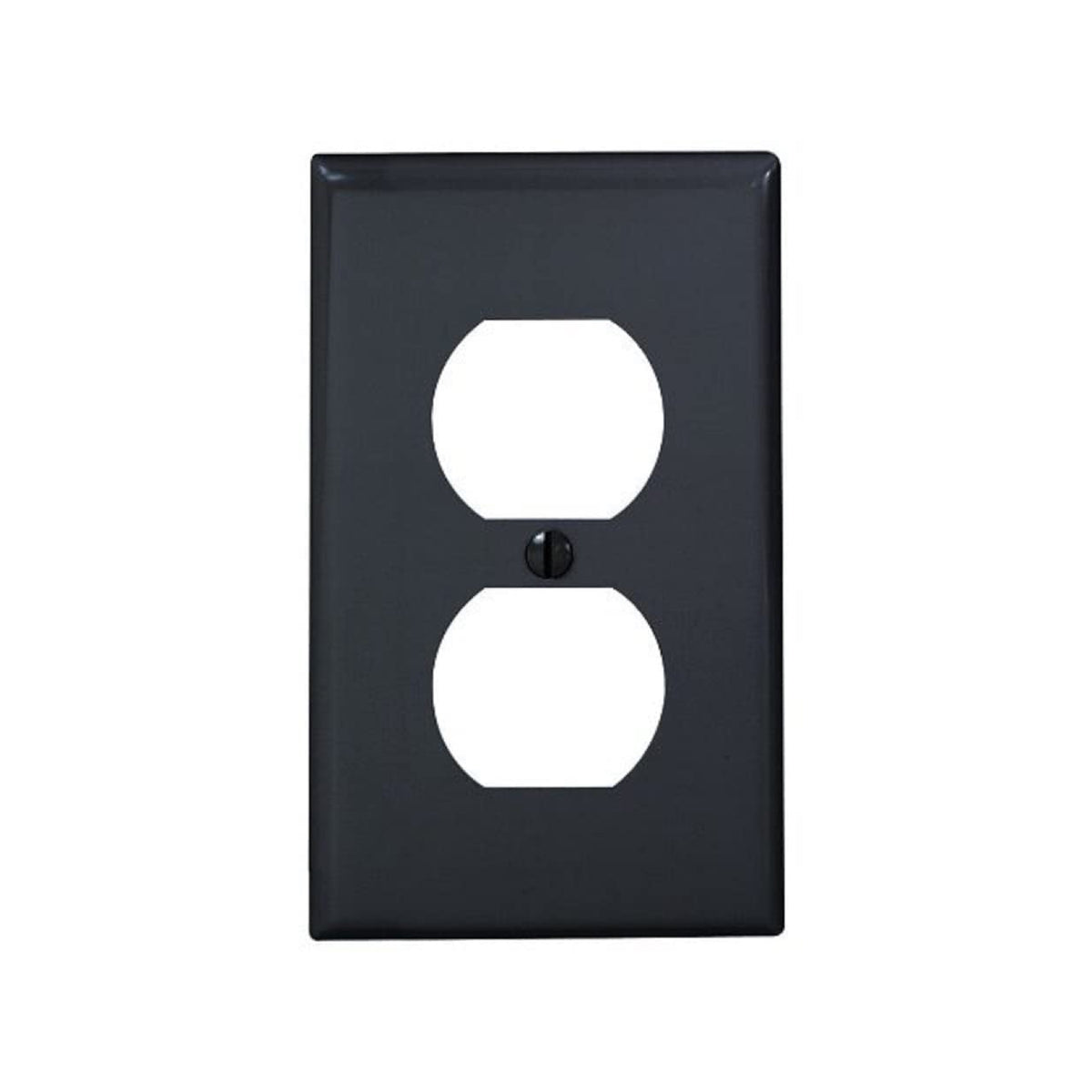 Placa para Contacto Dúplex Nylon Negro Leviton