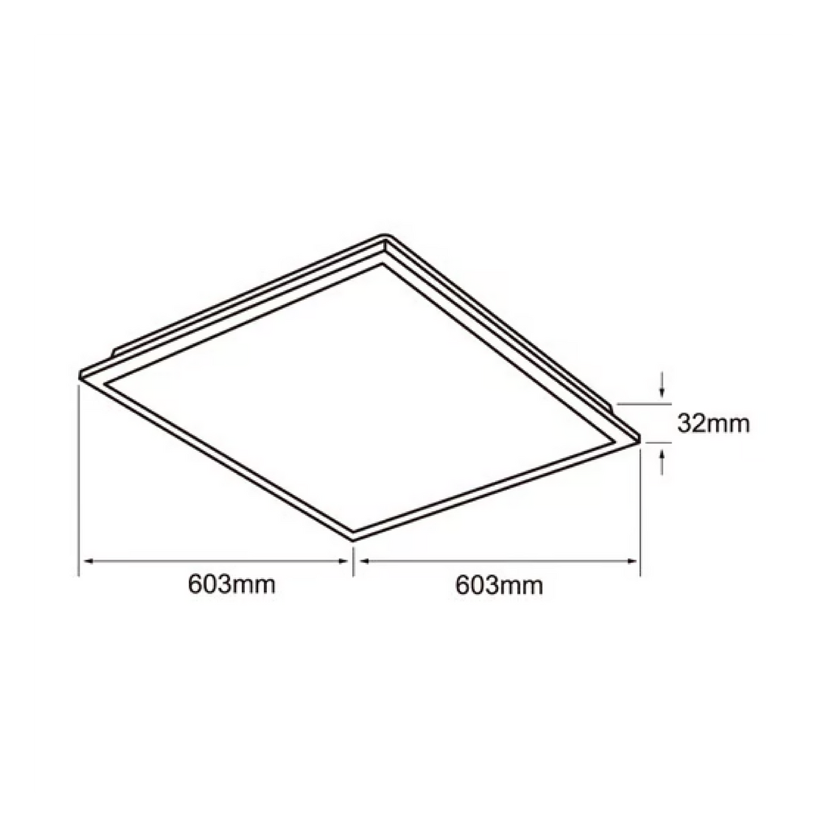 Panel LED Empotrable 40W Luz Fría Blanco Tecnolite