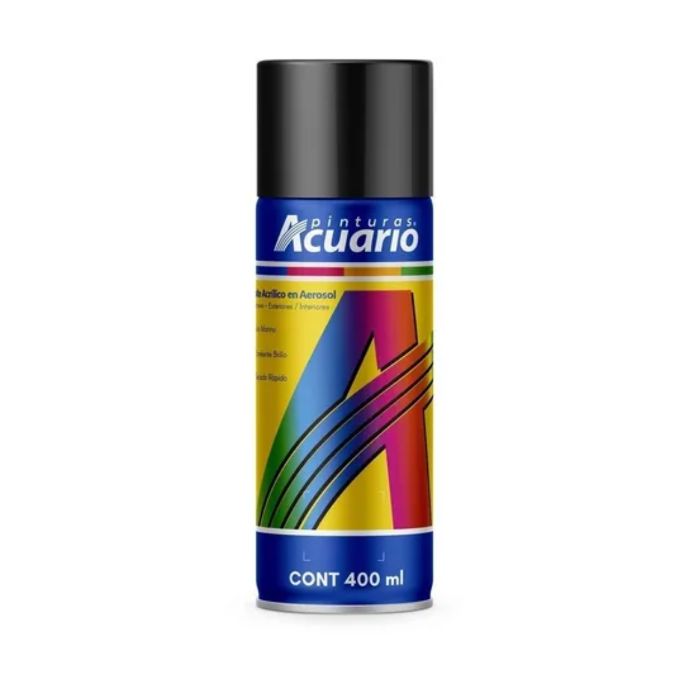 Pintura en Aerosol 400 ml Alta Temperatura Negro Acuario