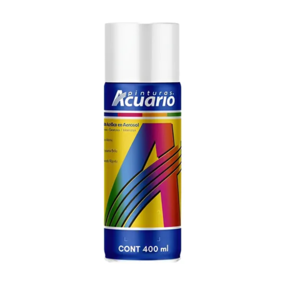 Pintura en Aerosol 400 ml Blanco Brillante Acuario