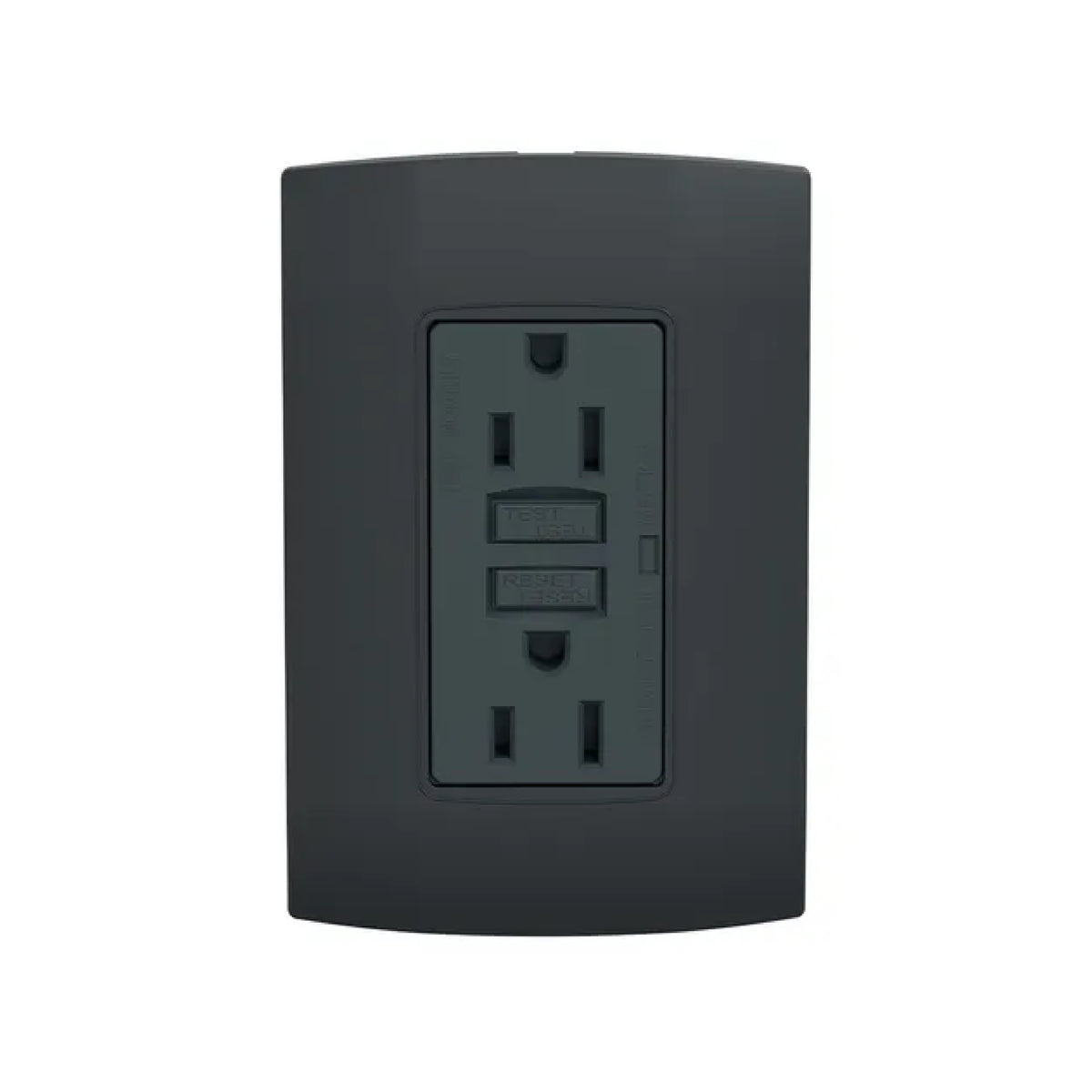 Placa Armada con Contacto Dúplex 2P+T 15A Falla a Tierra color Negro Marisio Schneider Electric MWD60787