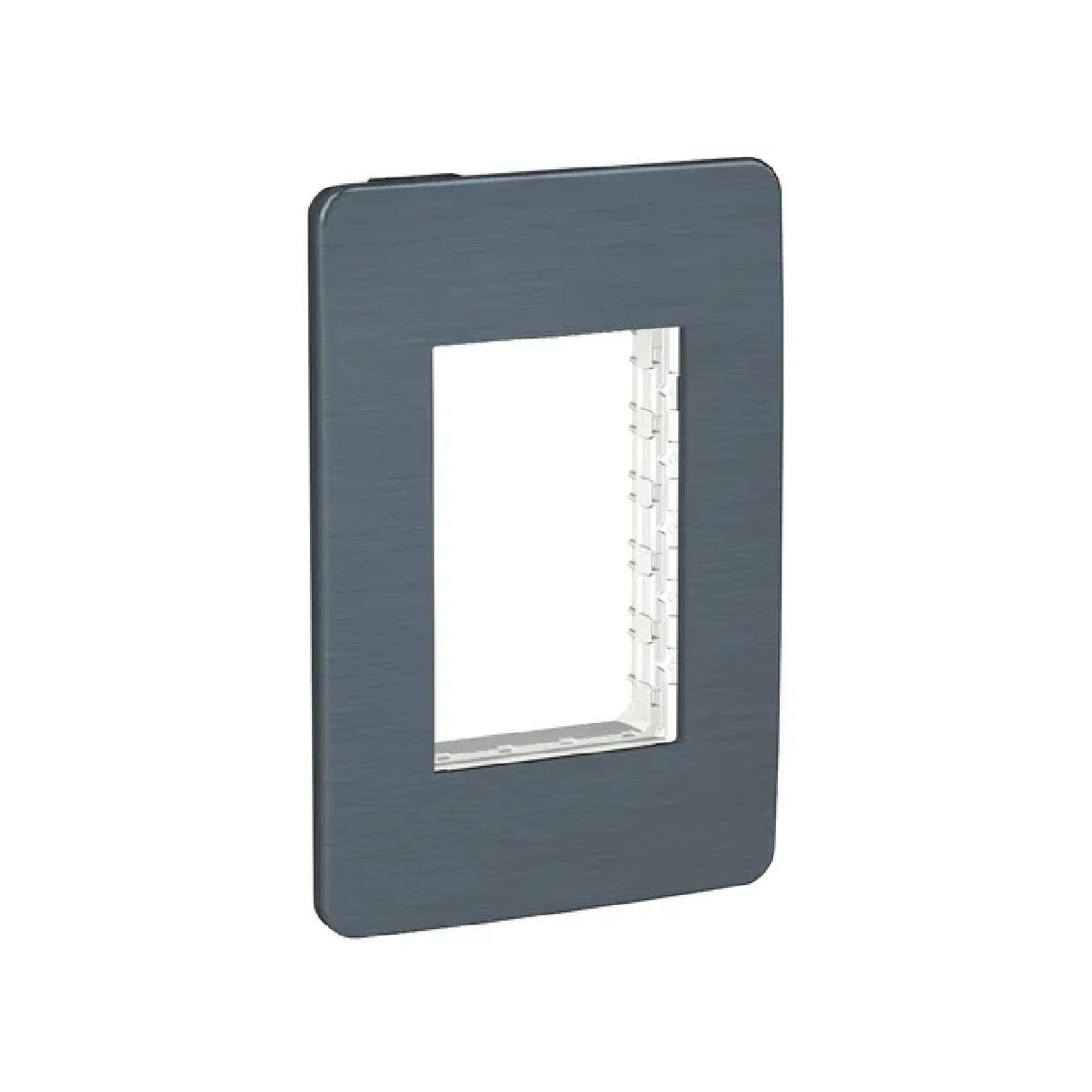 Placa de 3 Módulos y 1 Segmento color Aluminio Grafito Orion Schneider Electric S733603765