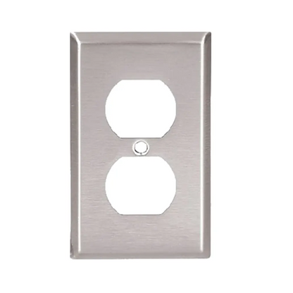 Placa para contacto dúplex color Plata Arrow Hart Eaton