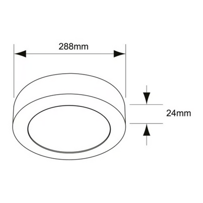 Plafón LED Luz cálida 24W Blanco Ankaa IV Tecnolite