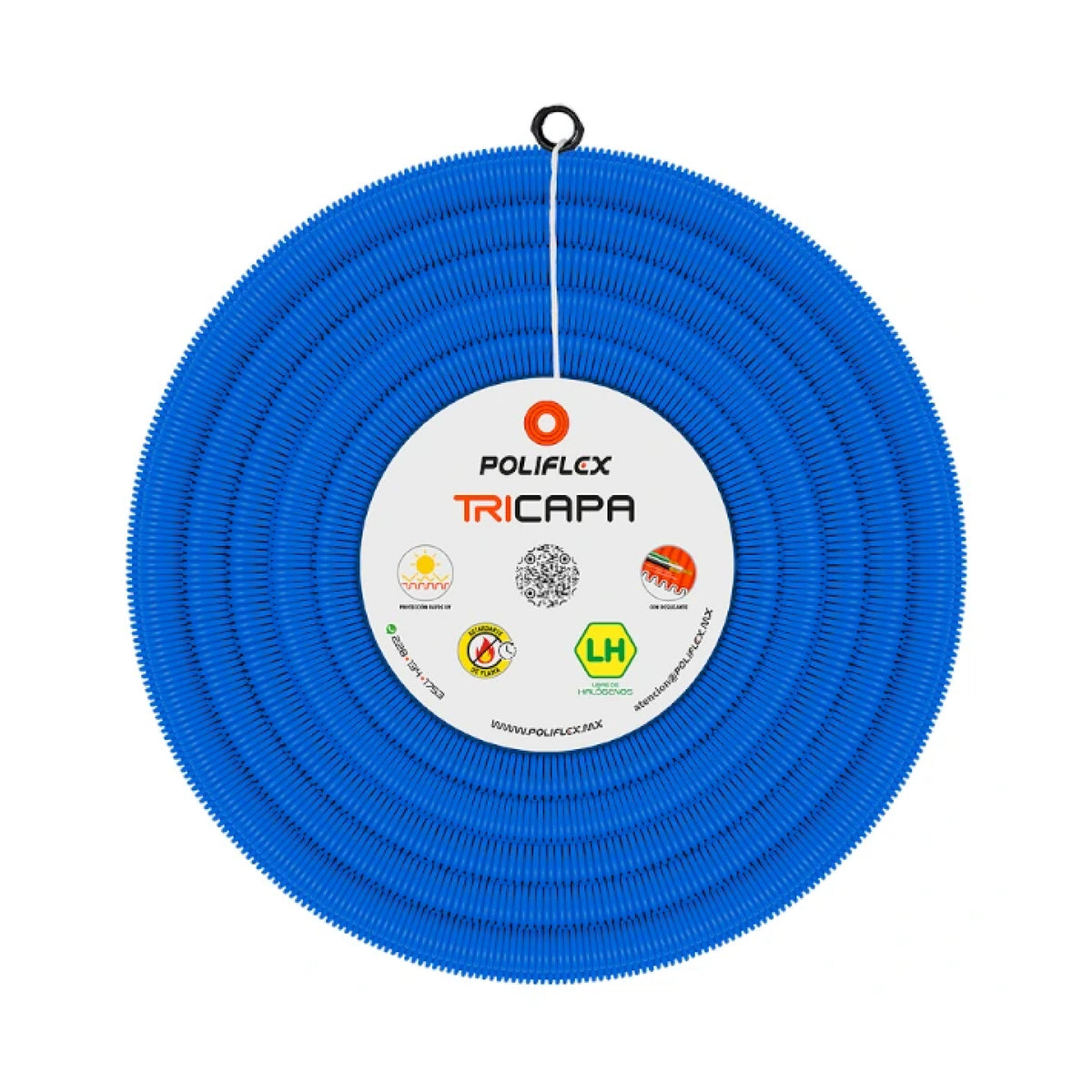 Poliducto Azul 3/4" con Guía 50m Poliflex