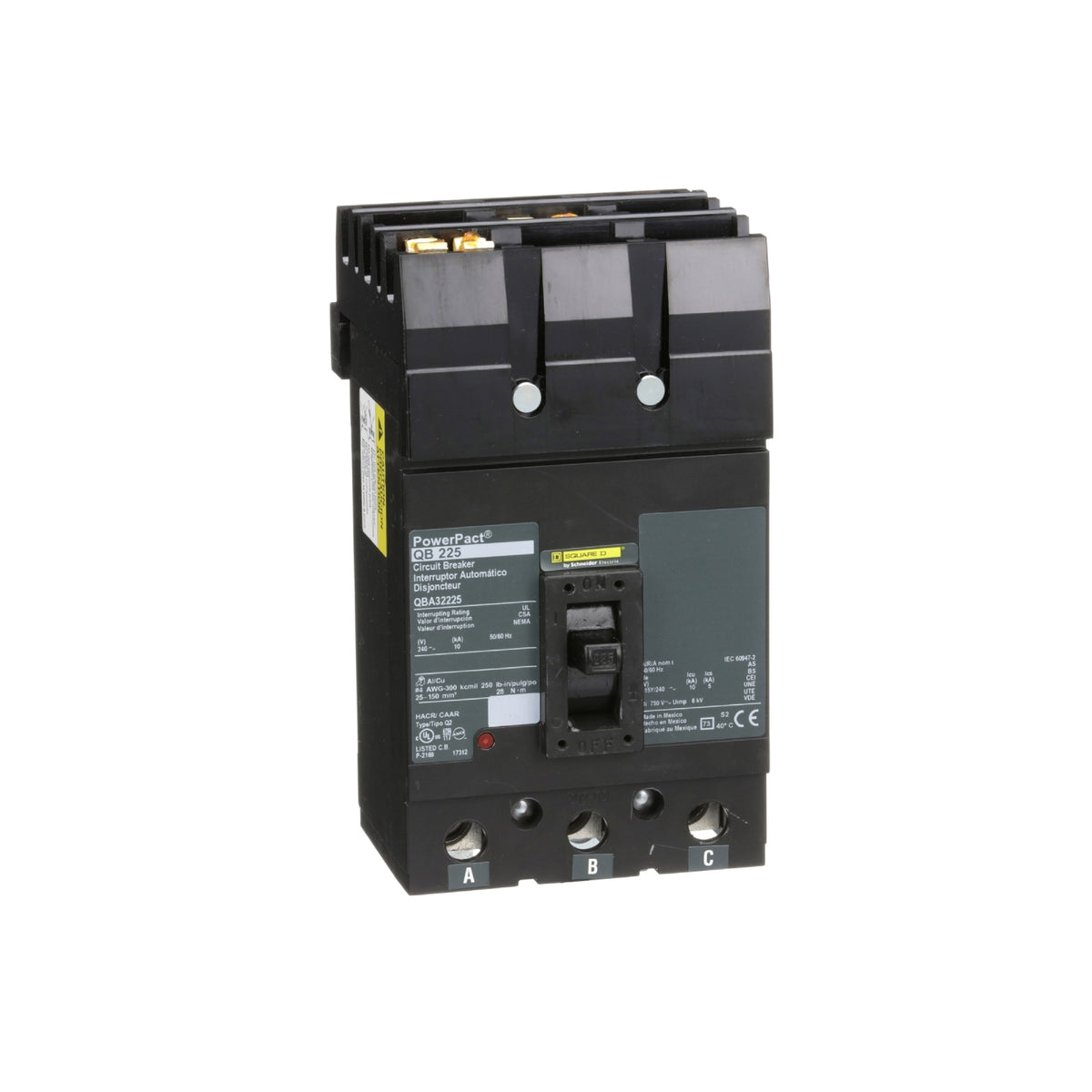 Marco Q 3 P 240V 225A Il Schneider Electric QBA32225
