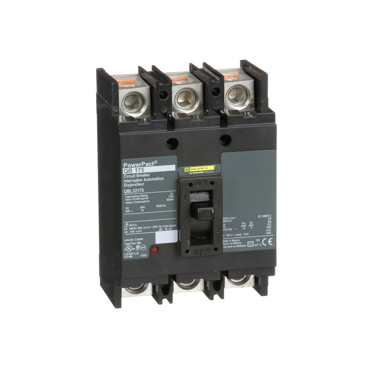 Mccb 3 P 240V 175A Schneider Electric QBL32175