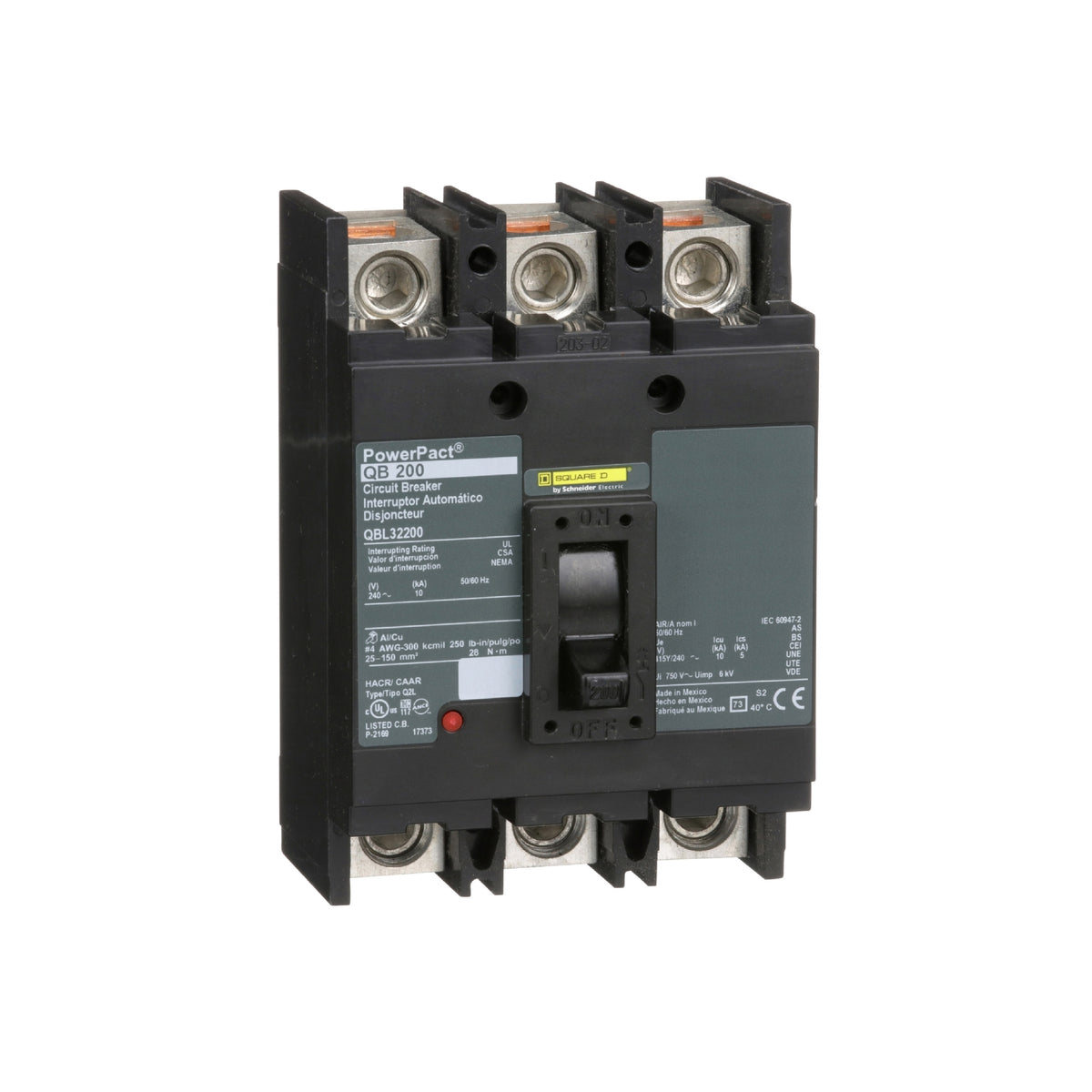 Interruptor Caja Moldeada 240 Schneider Electric QBL32200