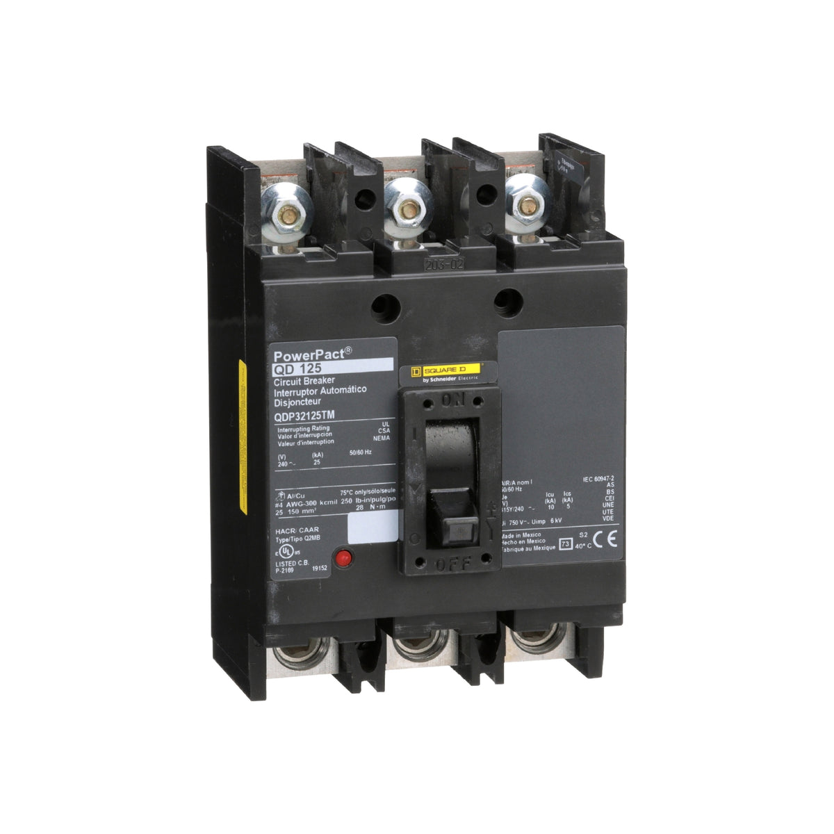 Interruptor Termomagnetico Schneider Electric QDP32125TM