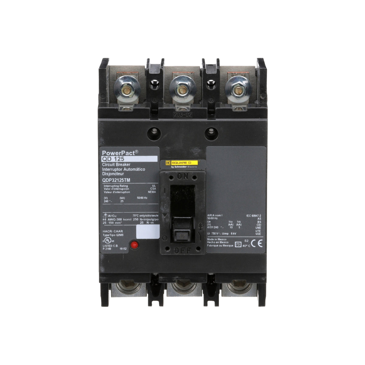 Interruptor Termomagnetico Schneider Electric QDP32125TM